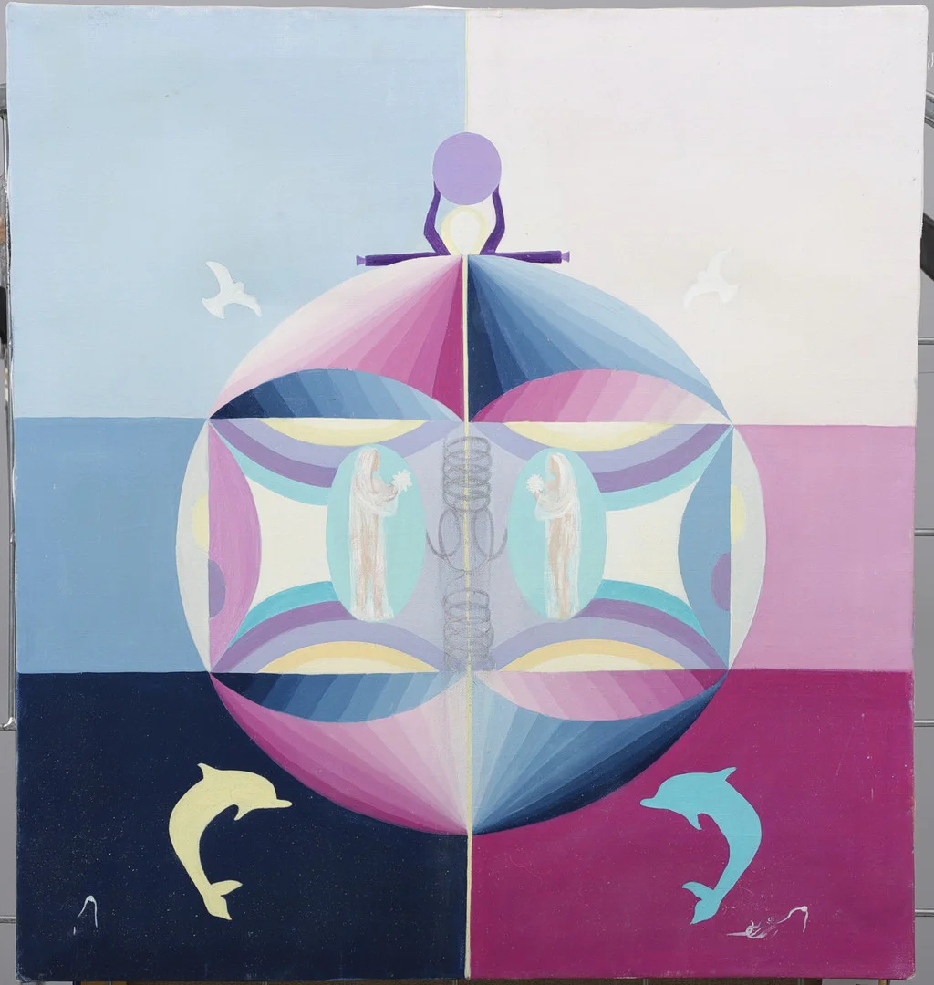 CHRISTIN OHLIN (1946-2025). "Involution-evolution II", olja på duk, signerad och daterad. — Paintings — Växjö Auktionskammare