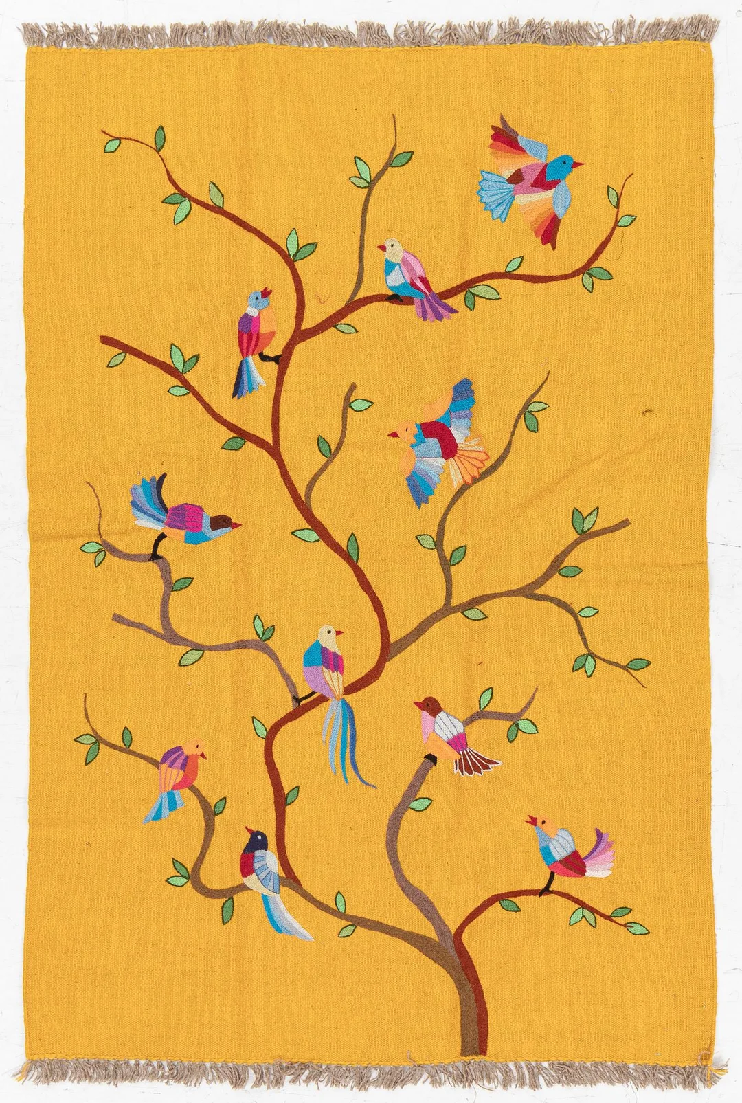 Matta, handbroderad Kelim, ca 182 x 122 cm. — Mattor & Textil/Orientaliskt — Bukowskis