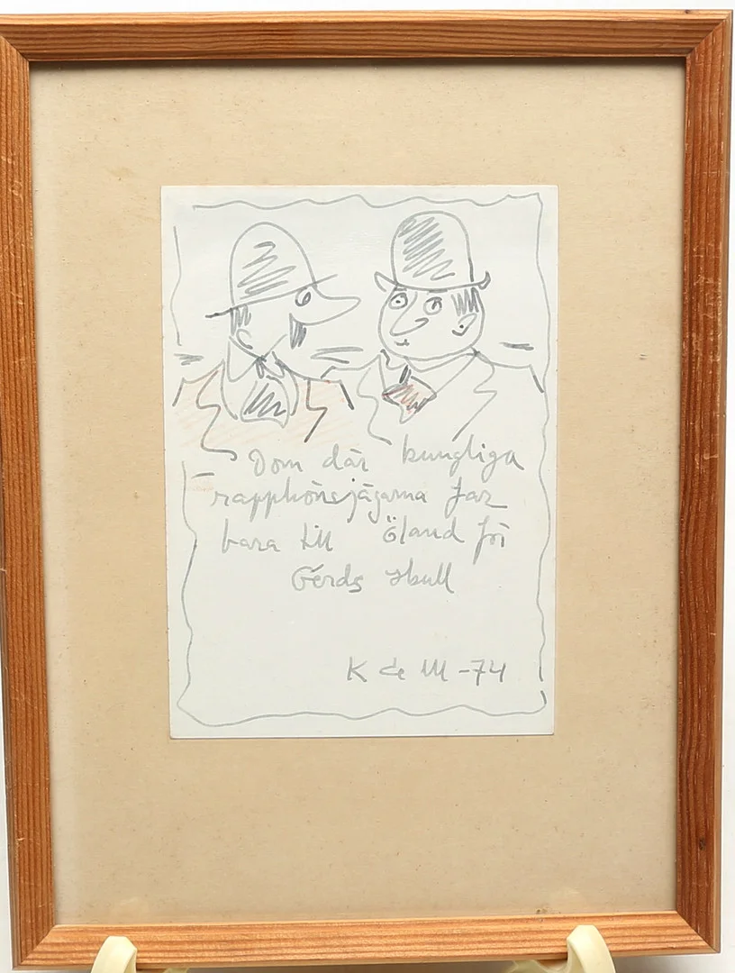 KAR DE MUMMA. TECKNING, signerad. — Drawings — Kalmar Auktionsverk