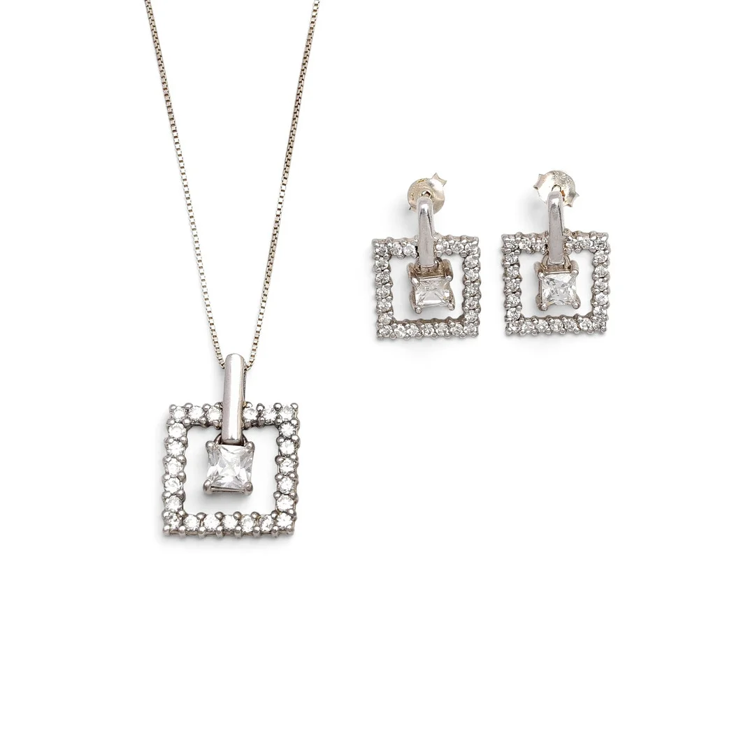 Zircons earrings and pendant set. — Jewellery Suites — Balclis