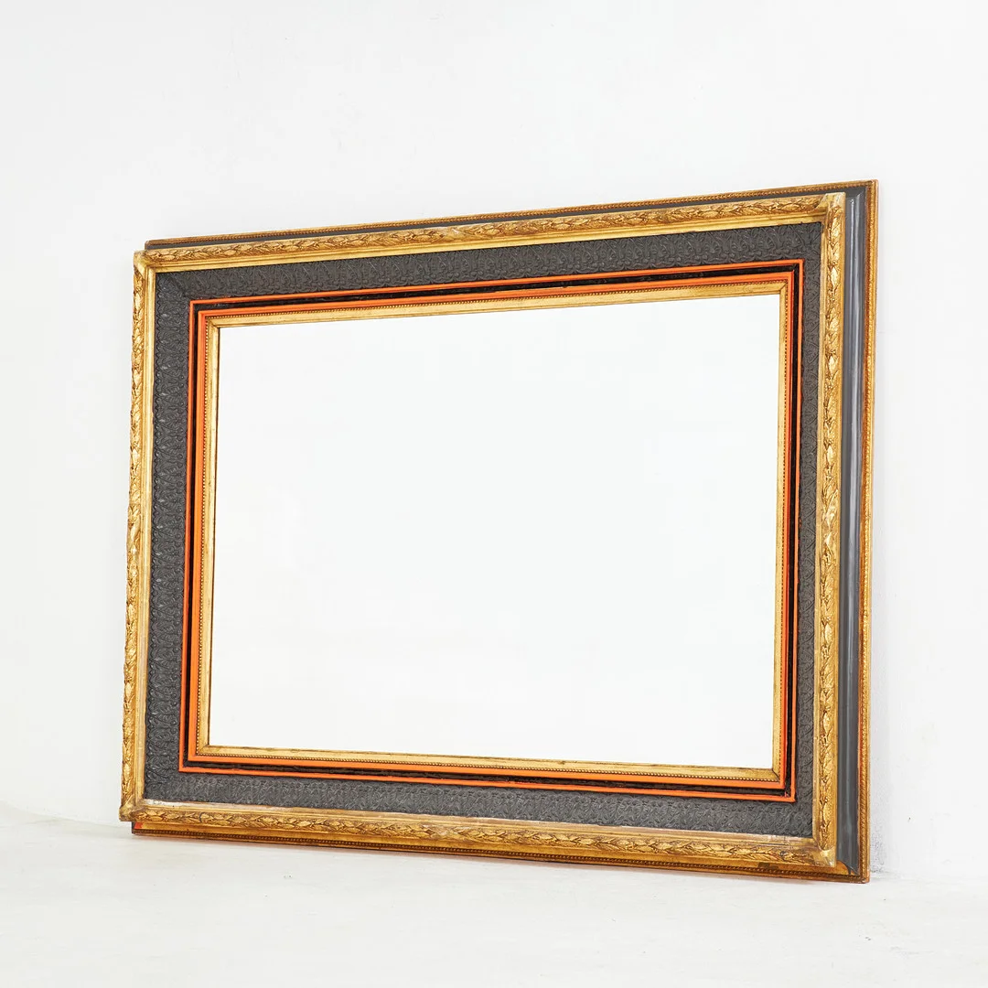 SPEGEL, dekor av pastellage, 1900-tal. — Mirrors — Stockholms Auktionsverk Sickla