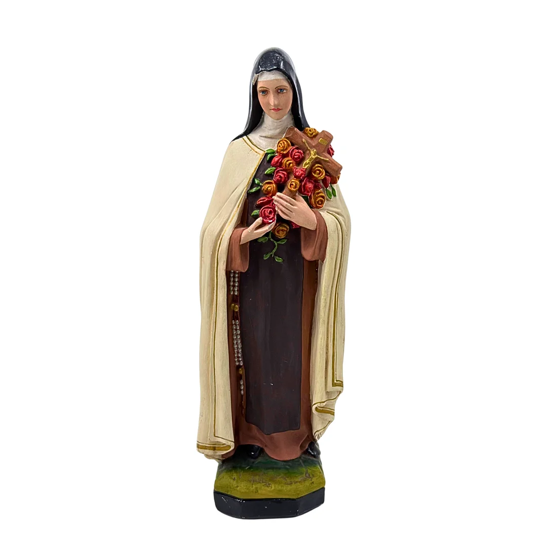 GROSSE GIPS SKULPTUR DER HEILIGEN THERESE VON LISIEUX. — Sculptures & Bronzes — Auktionshaus Stuber's Hammerschlag