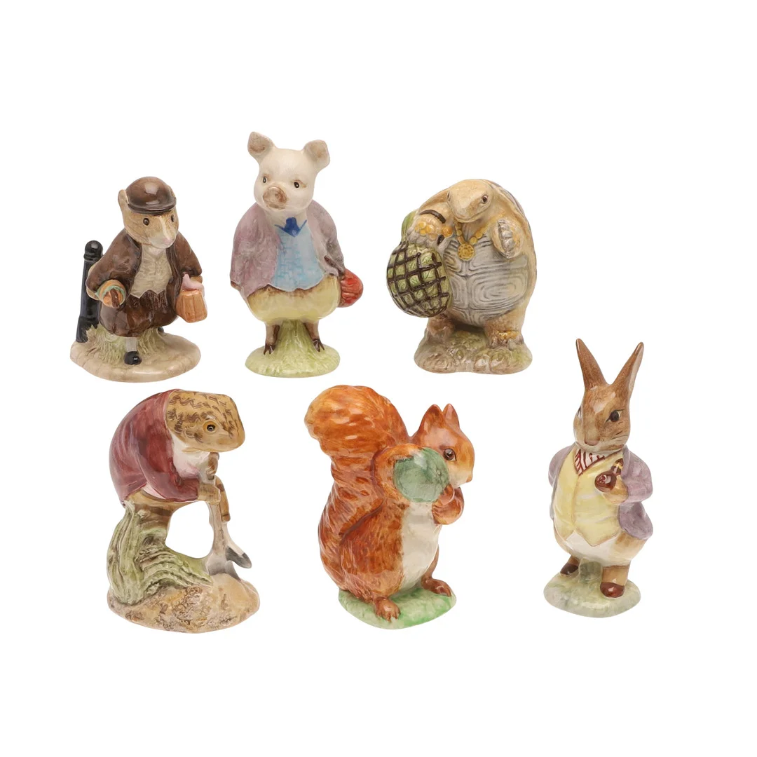 BEATRIX POTTER FIGURES - INCLUDING BENJAMIN BUNNY. — European — Lawrences Auctioneers