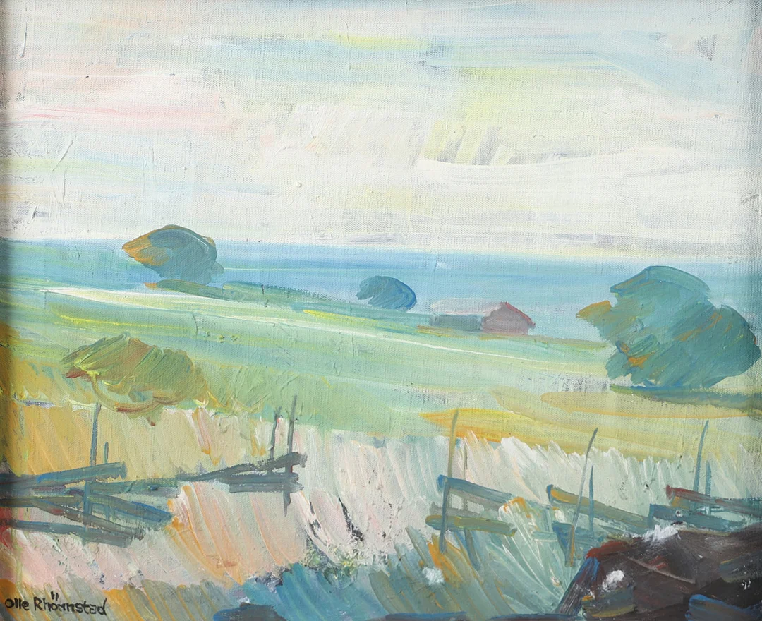 OLLE RHÖNNSTAD. Kustmotiv, olja på duk, signerad. — Paintings — Helsingborgs Auktionskammare