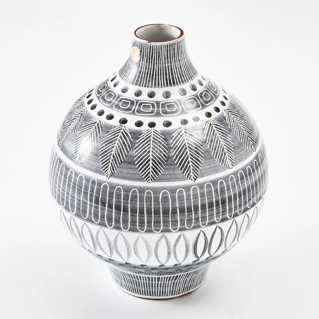 INGRID ATTERBERG. Vas, "Grafika", modell 2084, 1951-54, Upsala Ekeby. — European — Stockholms Auktionsverk Magasin 5