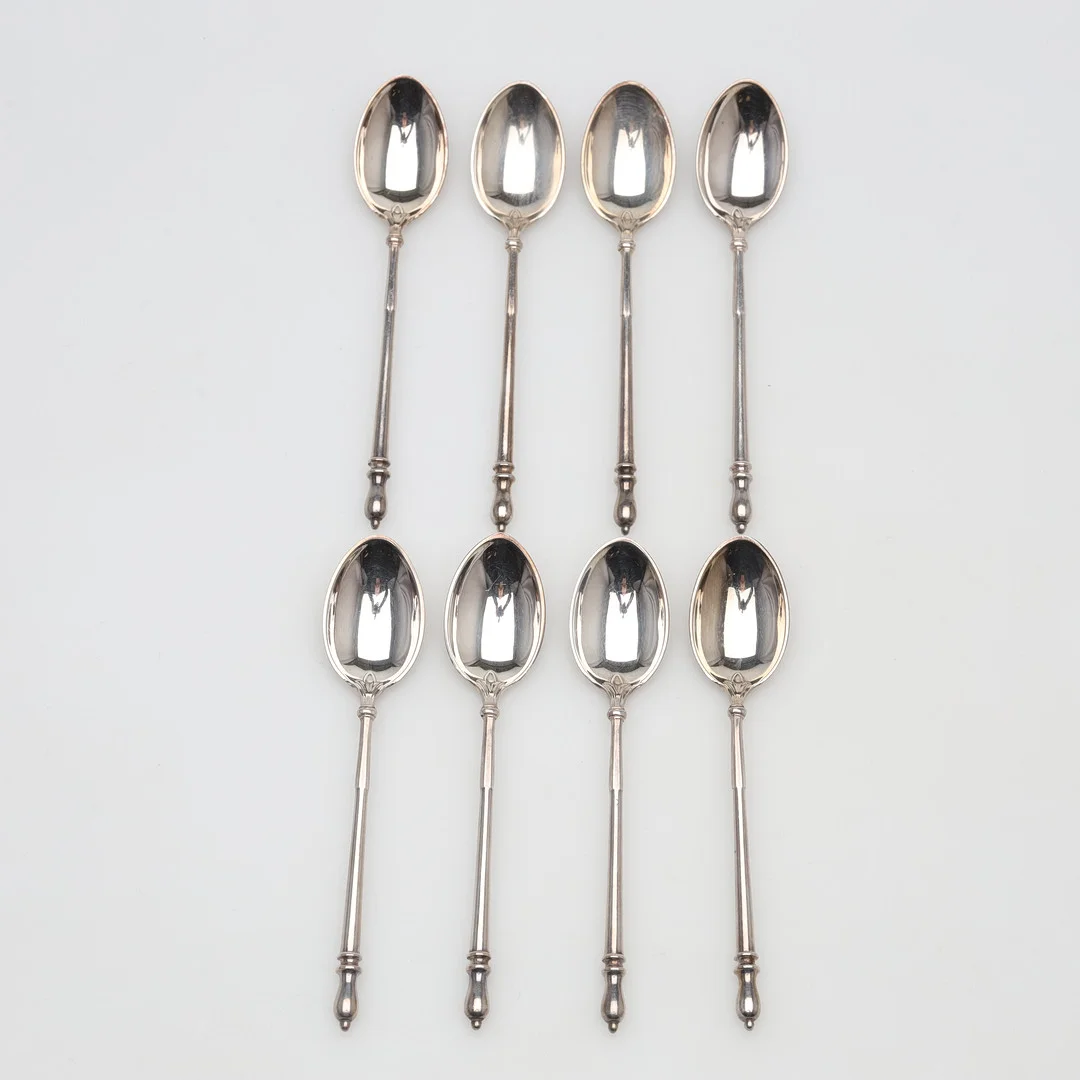 SKEDAR 8 stycken, silver, Danmark, vikt ca 81,5 gram. — Silver — Borås Auktionshall