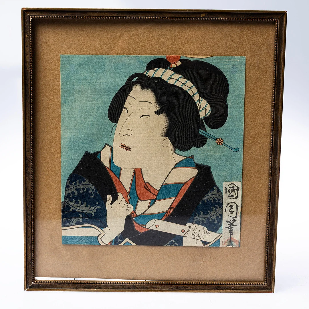 TOYOHARA KUNICHIKA. Färgträsnitt, Japan. — Engravings & Prints — Handelslagret Auktionsservice