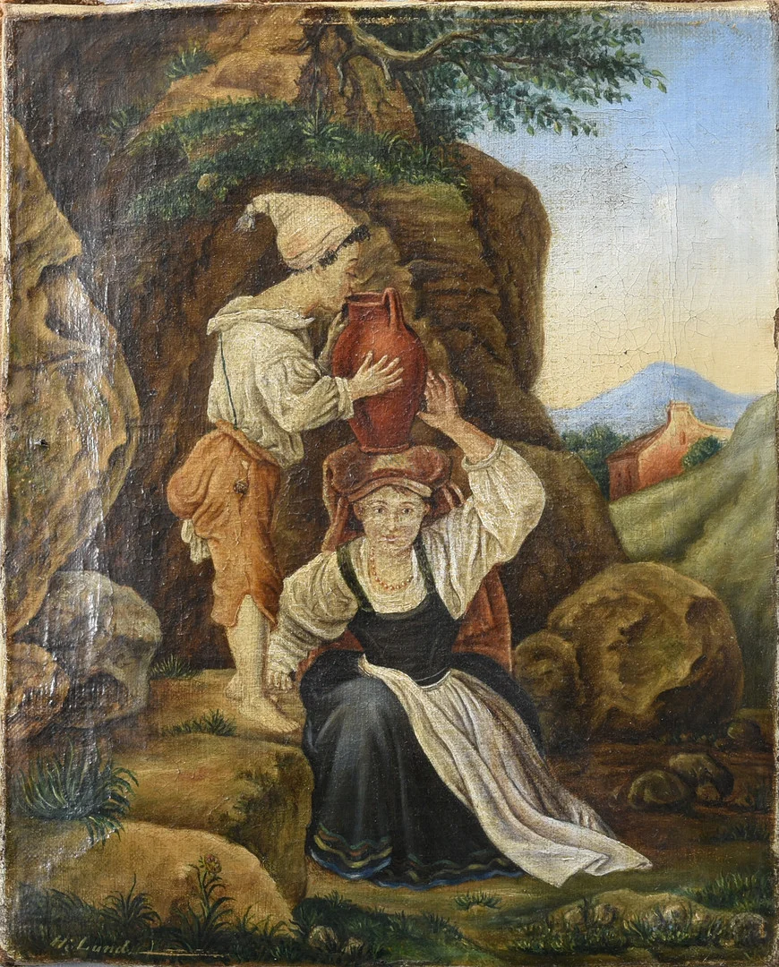 Olie på lærred. Signeret H. Lund. Det 19. århundrede. — Paintings — Sørensen Auktioner