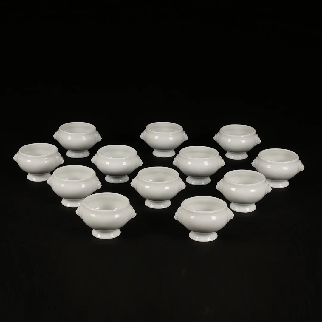 LÖKSOPPSSKÅLAR, 12 st, porslin, Galzone, Danmark. — Tableware — Auktionsfirma Kenneth Svensson i Kalmar