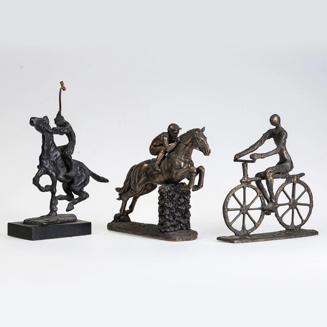 TRIO OF SPELTER SCULPTURES. — Sculptures & Bronzes — Griffin’s Auctioneers