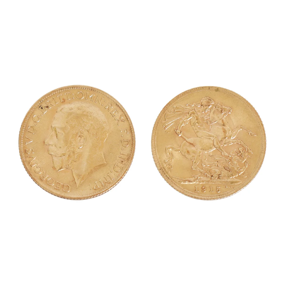 A GEORGE V SOVEREIGN. — Coins & Banknotes — Bishop & Miller
