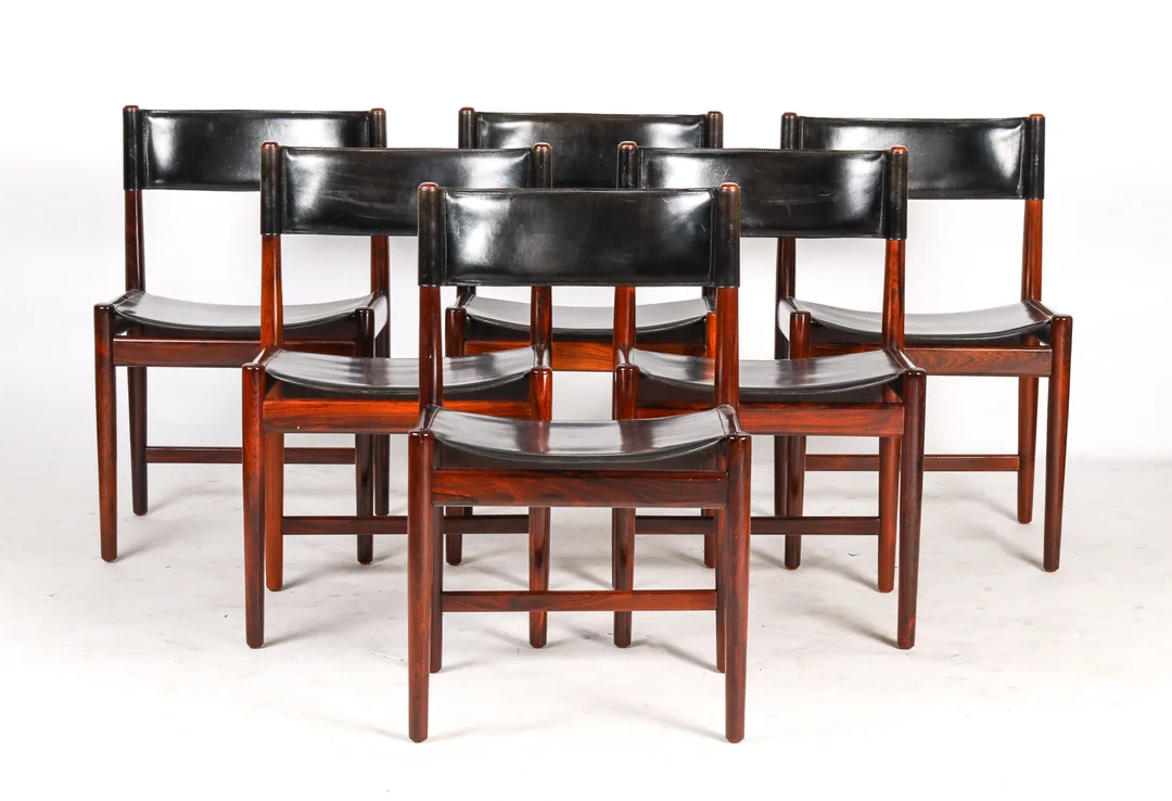 Kurt Østervig for Sibast Furniture: Six dining chairs, rosewood (6) — Furniture/Chairs — Lauritz