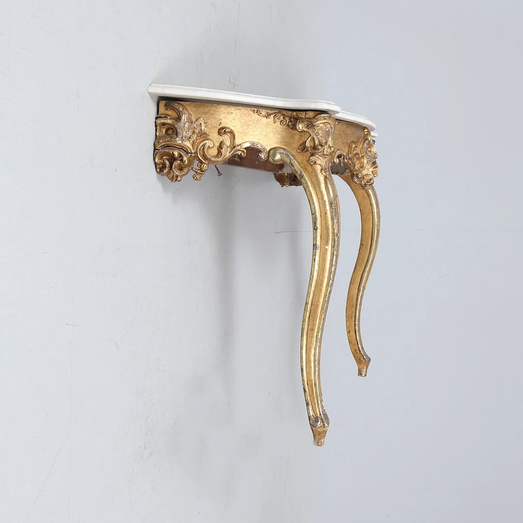 KONSOLBORD, marmorskiva, nyrokoko, 1800-tal. — Mirrors — Gomér & Andersson Linköping