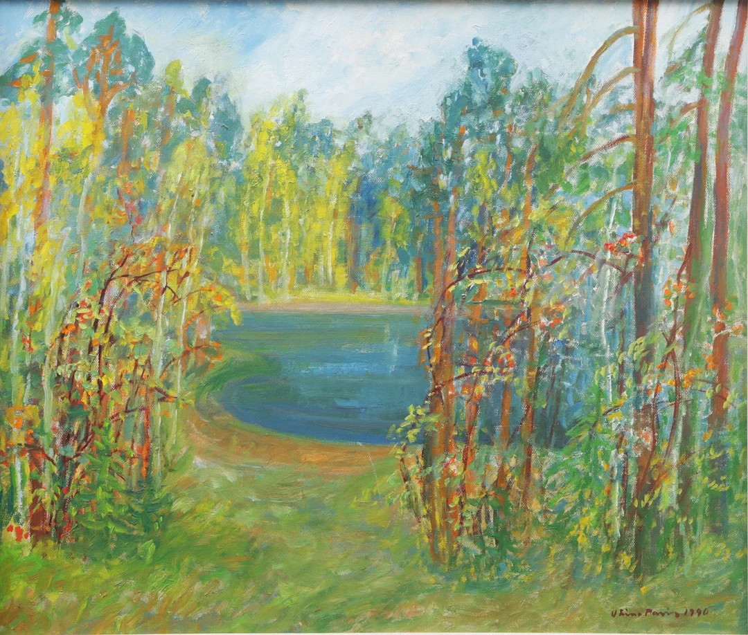 VELI KOLJONEN. OLJA, på pannå "METSAJÄRV" signerad, 1990. — Paintings — Kalmar Auktionsverk