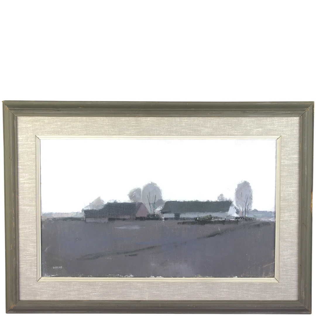 GUSTAV ARNE. Olja på duk, landskap med gård, signerad G. Arne. — Paintings — Höganäs Auktionsverk