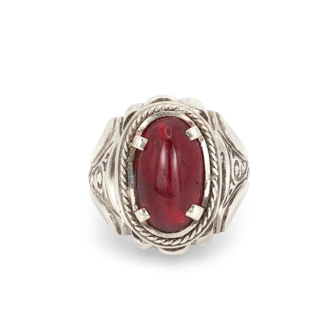 HEAVY SILVER SPINEL RING. — Rings — Chalkwell Auctions