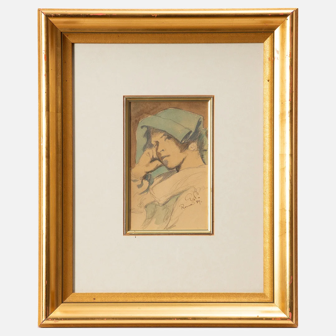 GEORG PAULI. Porträtt. — Drawings — Stockholms Auktionsverk Göteborg