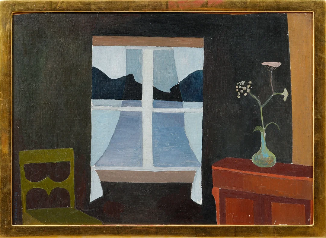 BERTA MARIA SVENSSON. Rumsinteriör, olja på duk, signerad. — Paintings — Göteborgs Auktionsverk
