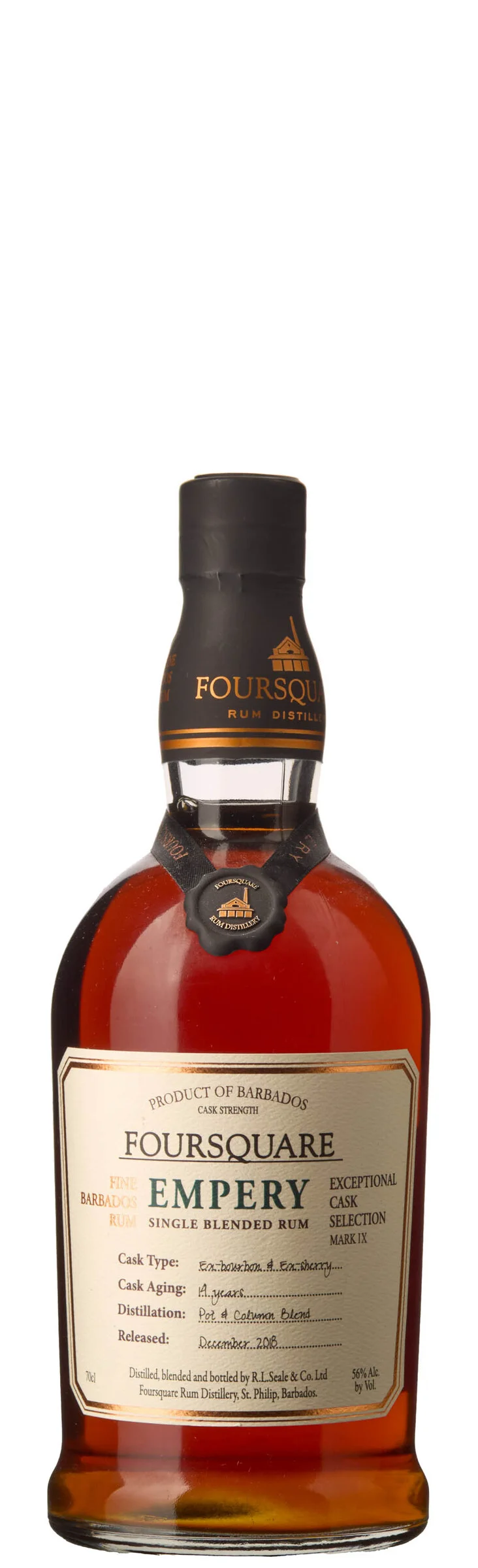 1 x Foursquare Single Blended Barbados Rum Empery Exceptional Cask Selection Mark IX 14 Years — 1 x Foursquare Single Blended Barbados Rum Empery Exceptional Cask Selection Mark IX 14 Years — Vin/Brennevin — Blomqvist