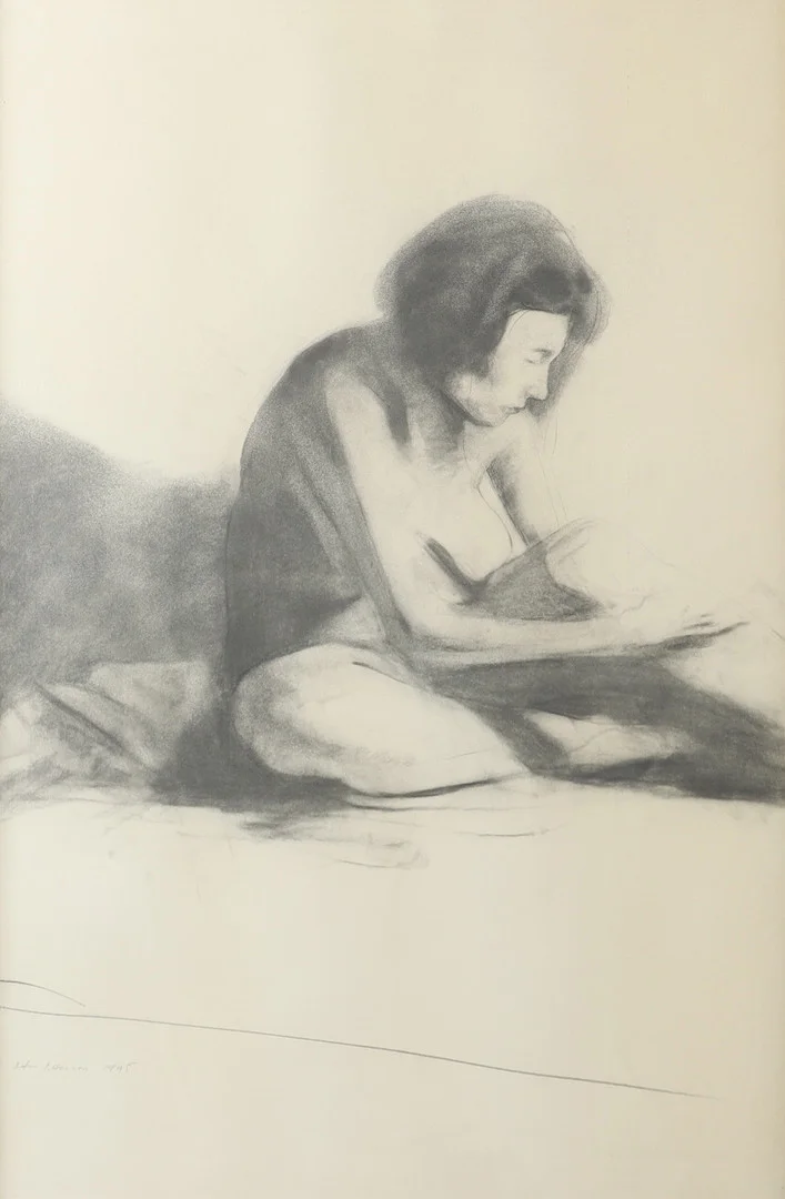 PETTER PETTERSSON. Kvinnostudie, teckning, signerad 1975. — Drawings — Helsingborgs Auktionskammare