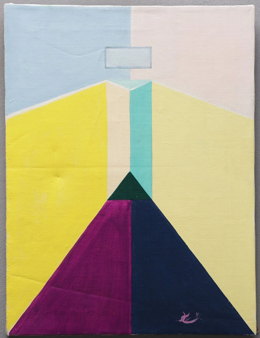 CHRISTIN OHLIN (1946-2025). "Rummet", olja på duk, signerad och daterad -91. — Paintings — Växjö Auktionskammare