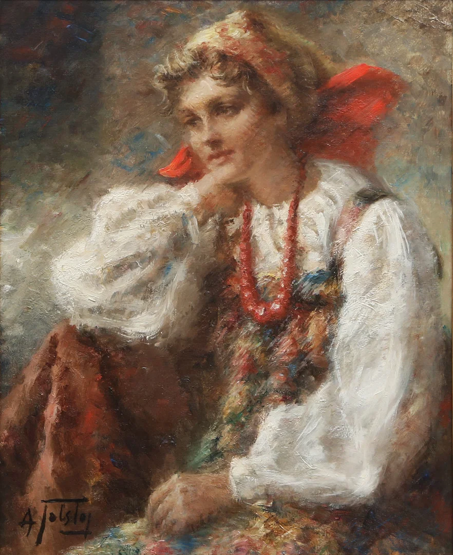 ALEXANDER TOLSTOJ. OLJA, på duk, signerad. — Paintings — Kalmar Auktionsverk