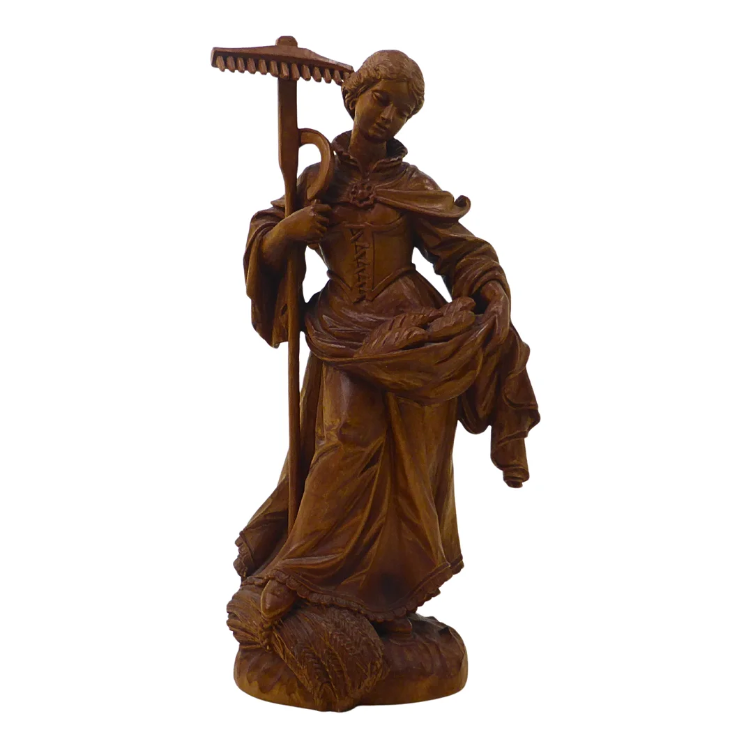 HOLZFIGUR DER HEILIGEN NOTBURGA. — Other — Auktionshaus Stuber's Hammerschlag