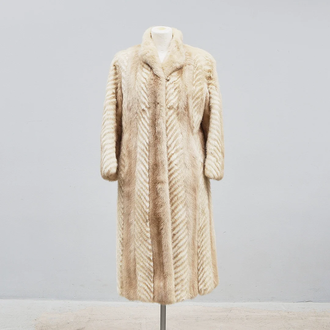 MINKPÄLS, Karl Lindblom, storlek S. — Vintage & Designer Fashion — Metropol Auktioner