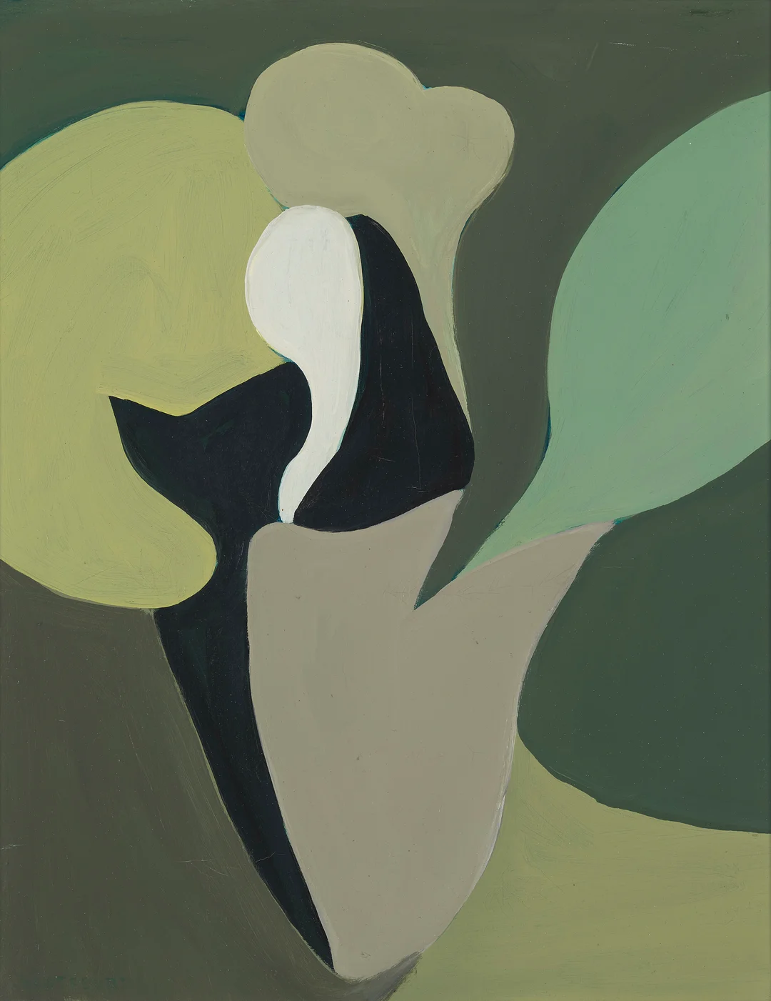 Slotfeldt, Irmelin — "Plante" 1984 — Kunst/Maleri — Blomqvist