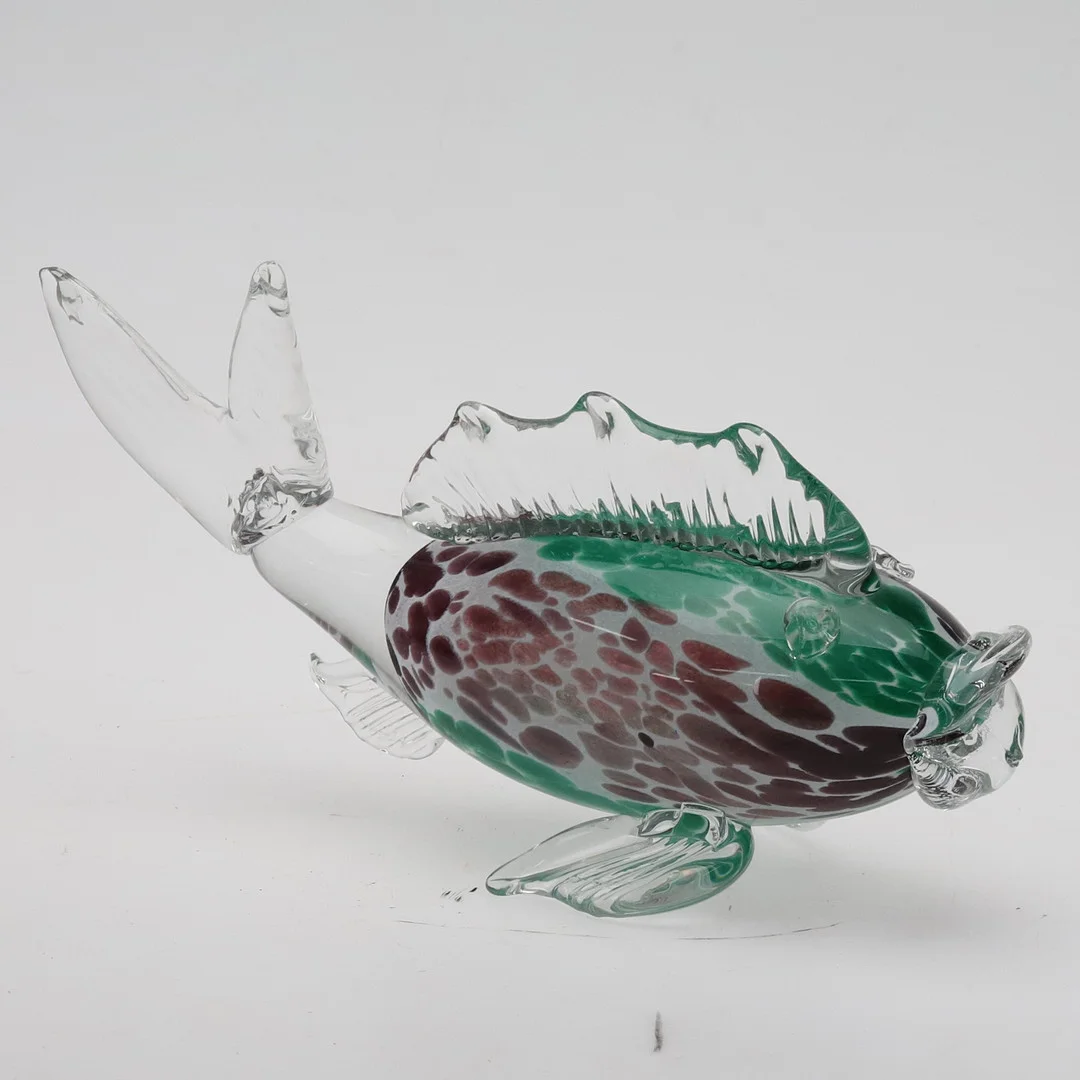 SKULPTUR. Glas, fisk, Murano-stil, Reijmyre, 1960-tal. — Sculptures & Bronzes — Örebro Stadsauktioner