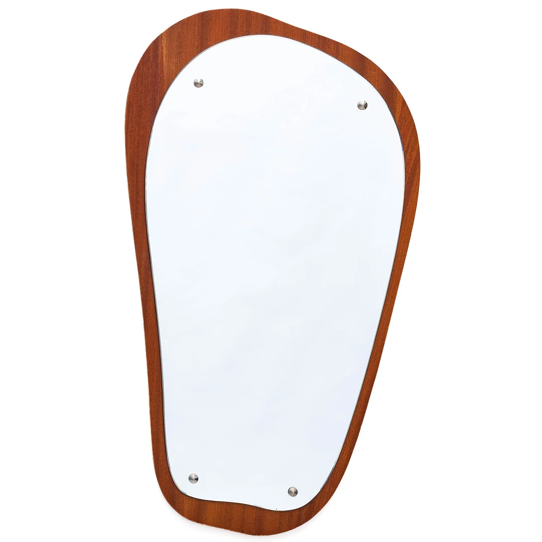 SPEGEL, teak, Ab Eriksmålaglas, 1950/60-tal. — Mirrors — Auktionsmagasinet Vänersborg