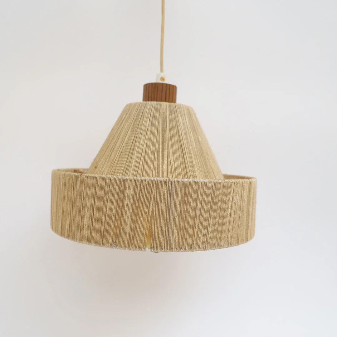 TAKLAMPA, 1950-1960-tal, stomme i metall, lindad tråd. — Ceiling lights — Falun Auktionsbyrå