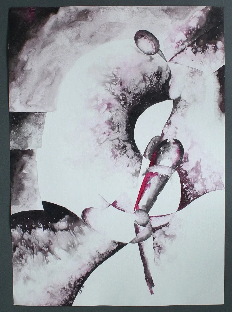 HEINZ DIETER EBERT. Mischtechnik, signiert, 1994, ca. 50 x 70 cm. — Drawings — Stockholms Auktionsverk Düsseldorf/Neuss