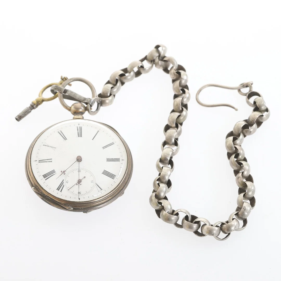 Fickur, silver, 1800-tal. — Pocket & Stop Watches — RA Auktionsverket Norrköping