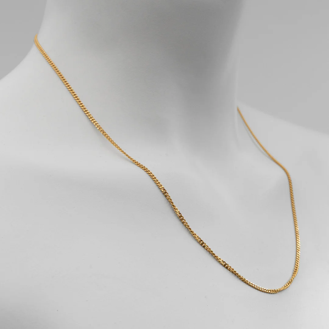 18K GULDKEDJA (50cm) PANSARLÄNK, BALESTRA ITALIEN. — Jewellery — Auktionskammaren Sydost Kalmar