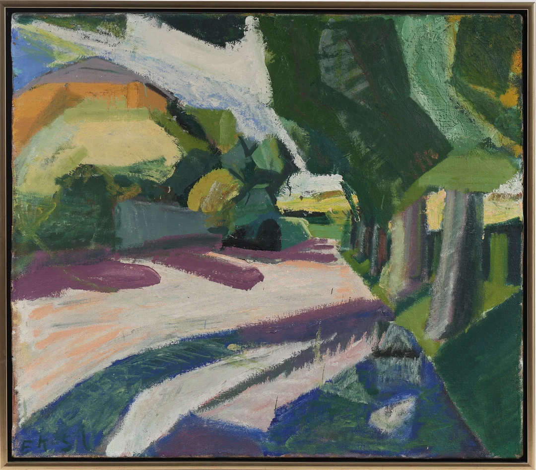 Evgenij Klenø (1921-2005): Light falling on the street. 1951. — Paintings and sculptures/Modern pictorial arts — Lauritz