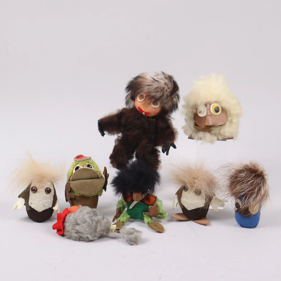 ATELIER FAUNI. troll, "Peikko", "Nipi", "Hamsteri", "Edward", "Moko" mm, Järvenpää, Finland, 8 st. — Toys — Markus Auktioner
