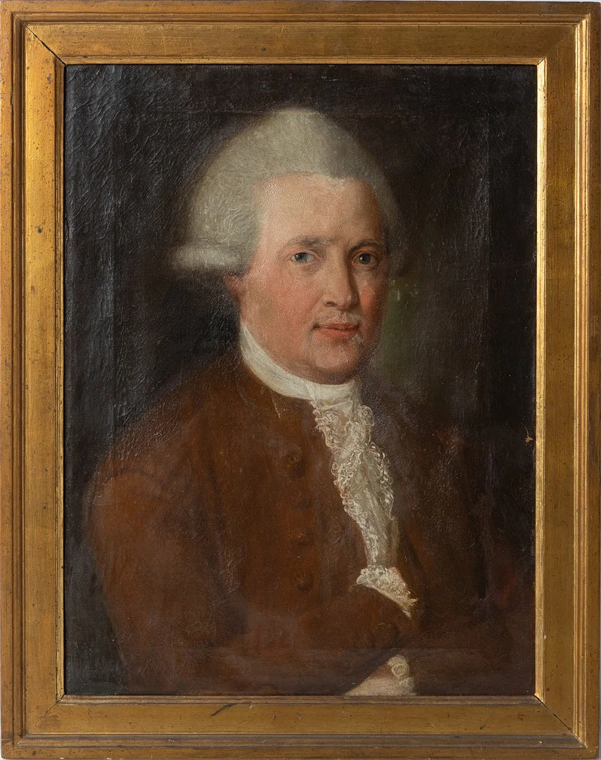 OKÄND KONSTNÄR. Porträtt av Carl Constantin De Carnall, olja på duk, 1700-tal. — Paintings — Stockholms Auktionsverk Helsingborg