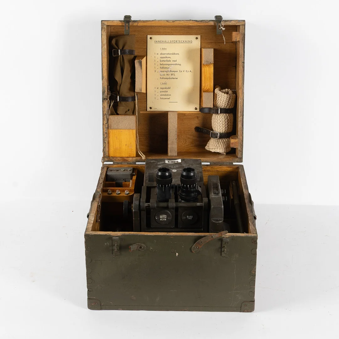 OBSERVATIONSKIKARE, för luftvärnsartilleri, "OLA2", nr 1018 M/44, NIFE, Svenska Försvarsmakten. — Other — Stockholms Auktionsverk Helsingborg