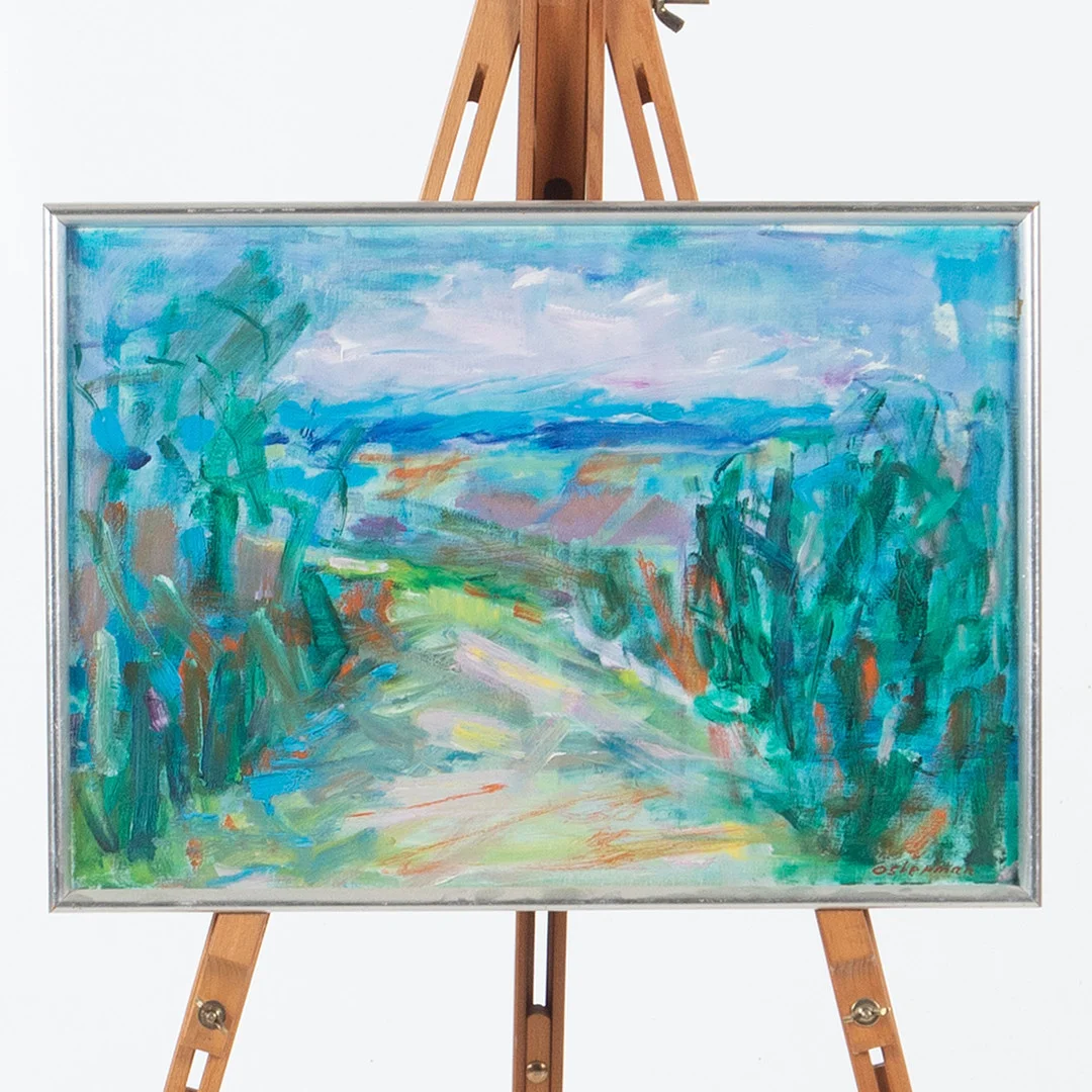 ELVINE OSTERMAN. Olja på duk, "Vägen till Ischitella". — Paintings — Laholms Auktionskammare
