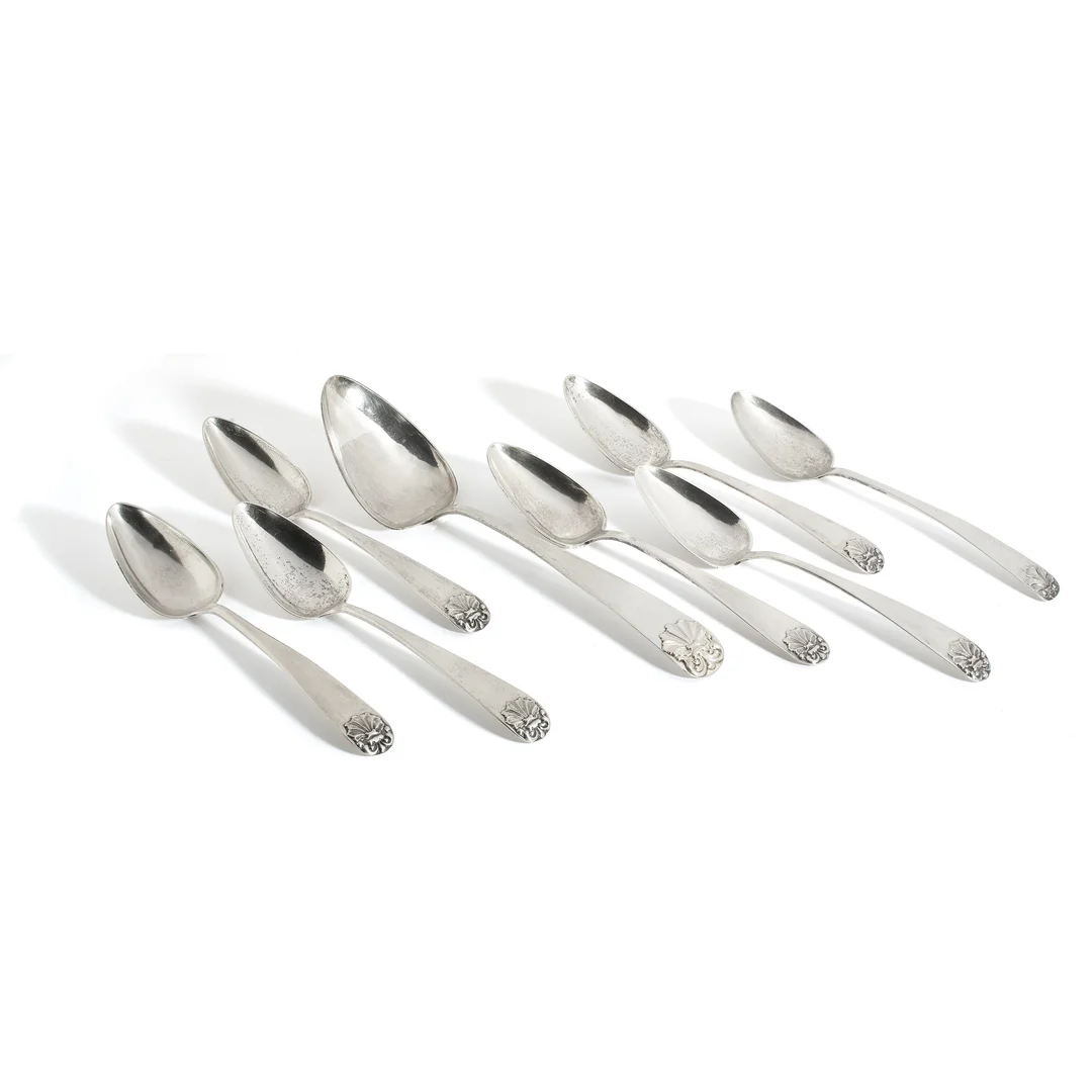 Serveringsskje og skjeer — Serveringsskje og skjeer — Gjenstand/Sølv — Blomqvist