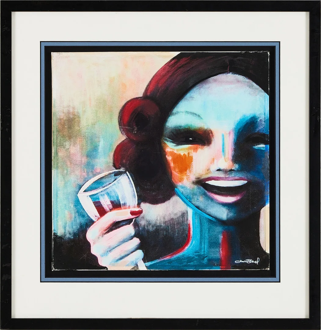 MALIN ÖSTLUND. Blandteknik på canvas, signerad. — Paintings — Stockholms Auktionsverk Magasin 5