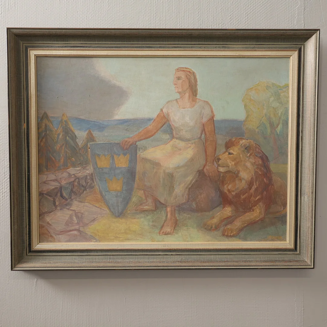 OIDENTIFIERAD KONSTNÄR. OLJA PÅ PANNÅ, signerad. — Paintings — Höörs Auktionshall
