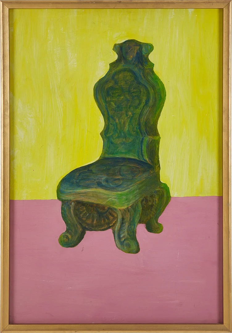 CARIN ELLBERG. Grön stol. — Paintings — Stockholms Auktionsverk Magasin 5