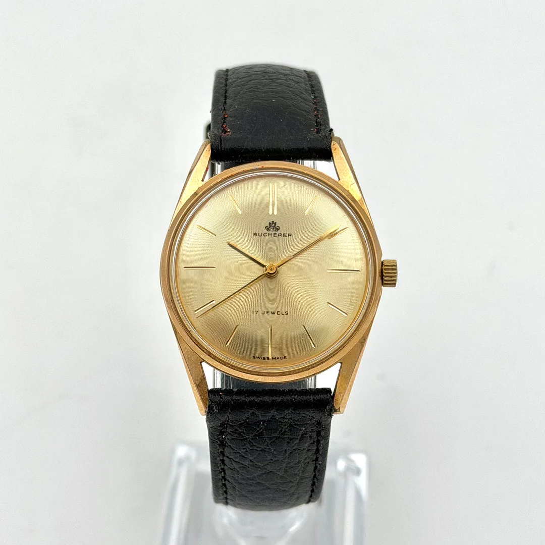 BUCHERER, armbandsur, 1960/70-tal, manuell, gulddoublé (20 micron). — Wristwatches — Skandia Auktion