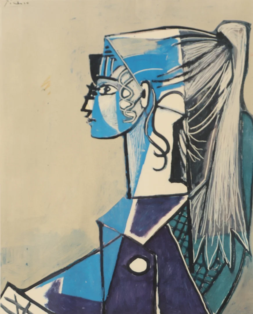 PABLO PICASSO. EFTER, "Portait de Jeune Femme", tryck. — Engravings & Prints — Helsingborgs Auktionskammare