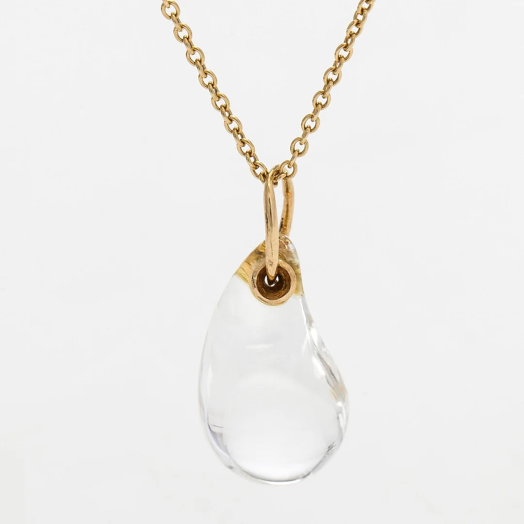 Tiffany & Co, Elsa Peretti, halsband, "Teardrop", 18K guld och bergskristall. — Smycken/Collier & Hängsmycken — Bukowskis