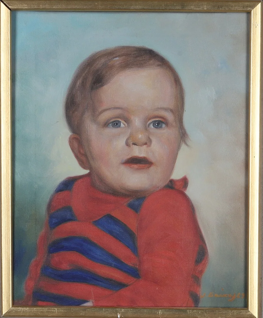 JUAN BAIXAS. Olja på duk, barnporträtt, signerad J Baixas, daterad -69. — Paintings — Gomér & Andersson Norrköping