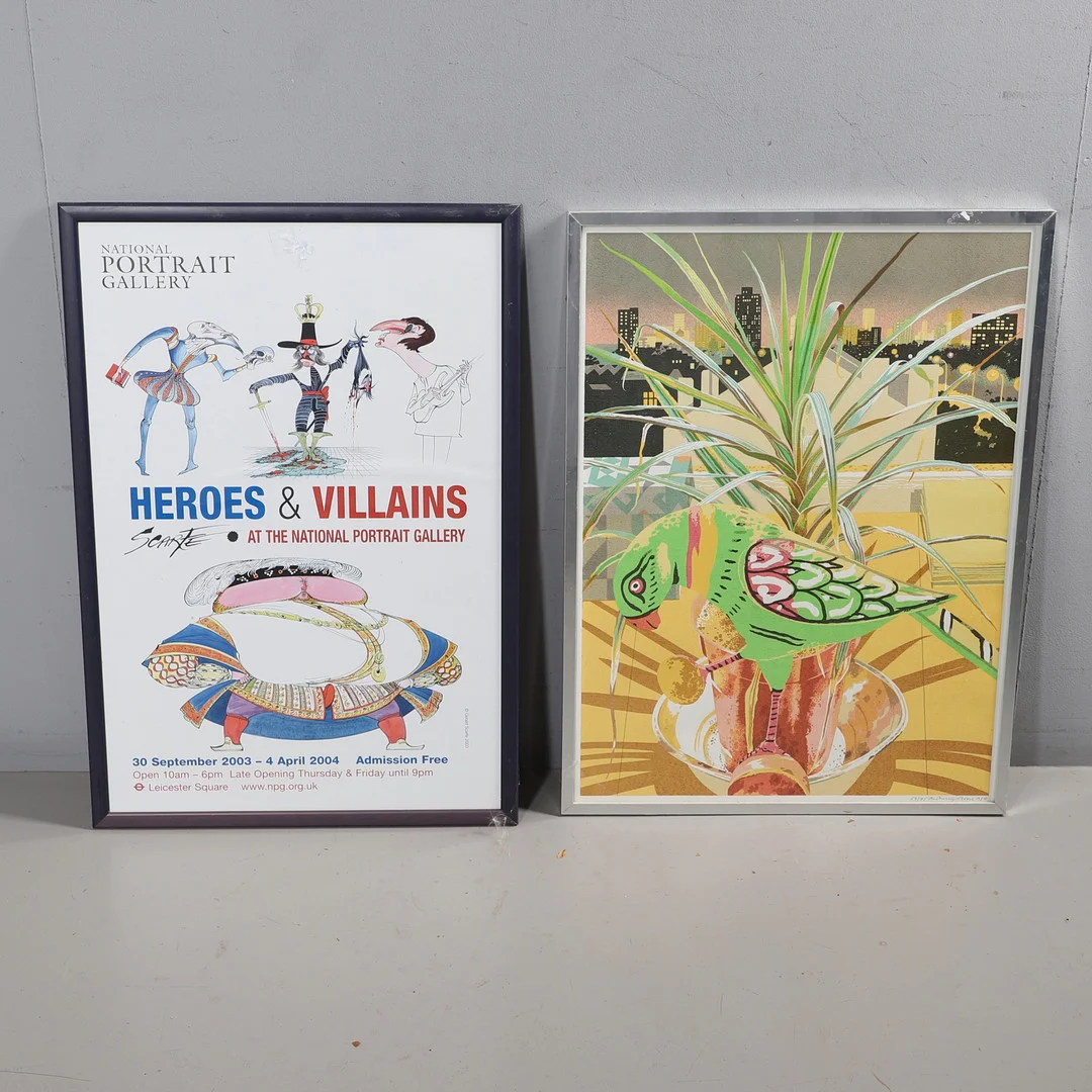TWO FRAMED POSTER PRINTS. — Engravings & Prints — Lawrences Auctioneers