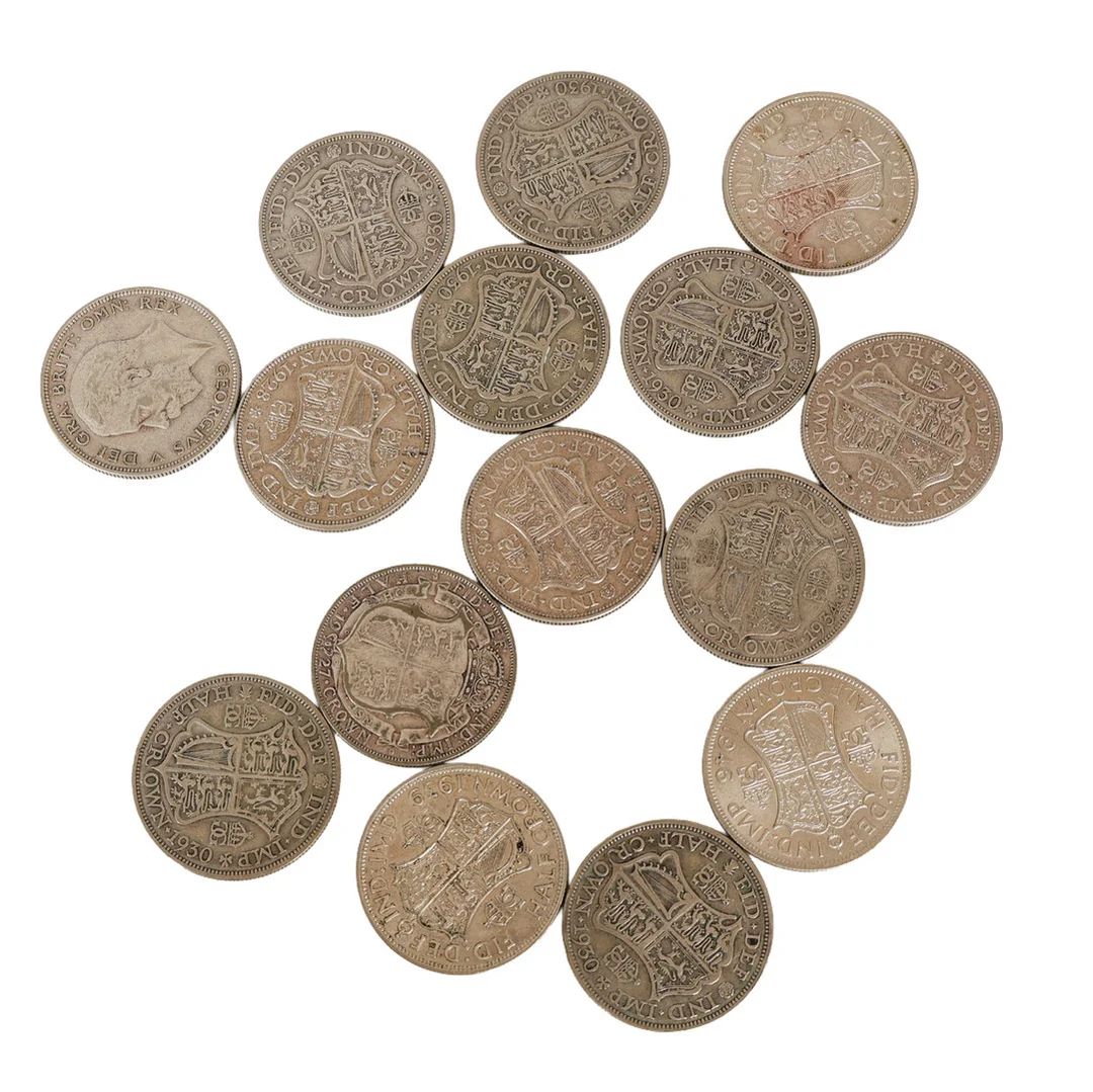 COLLECTION OF PRE 1947 HALF CROWNS (15). — Coins & Banknotes — Bishop & Miller